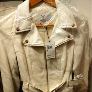 White Guess jacket never worn size is small